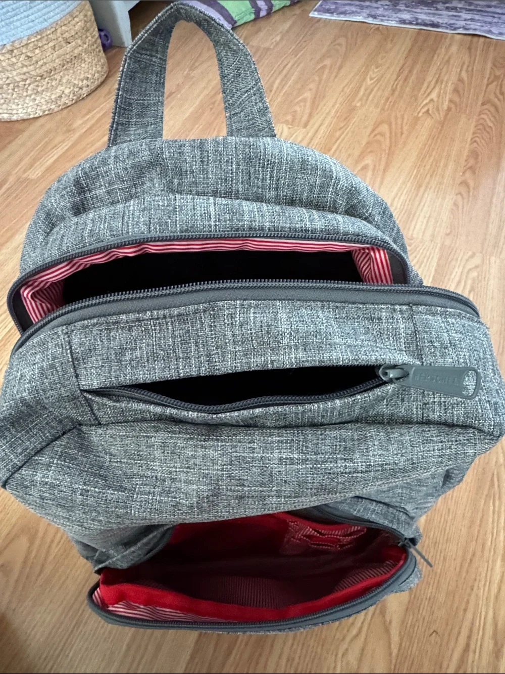 Herschel Supply Co. Pop Quiz Backpack Gray Crosshatch Laptop School Travel Bag